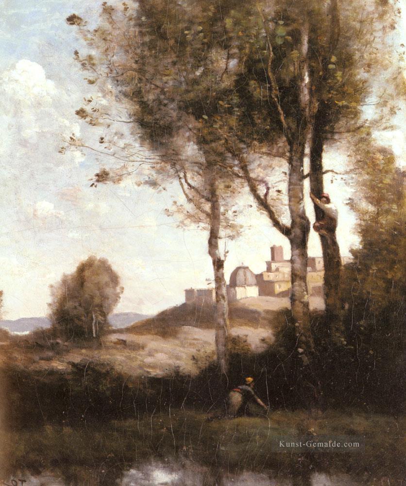 Les Denicheurs Toscans plein air Romantik Jean Baptiste Camille Corot Ölgemälde
